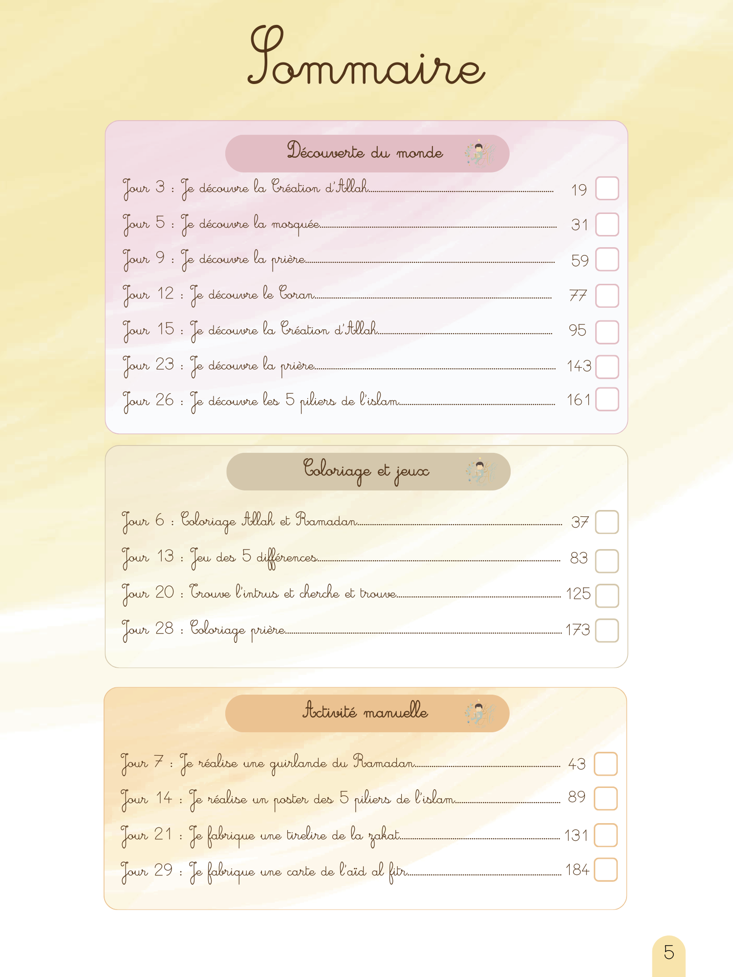 Mon tout premier cahier d'activité Montessori du Ramadan avec Bébé Ali