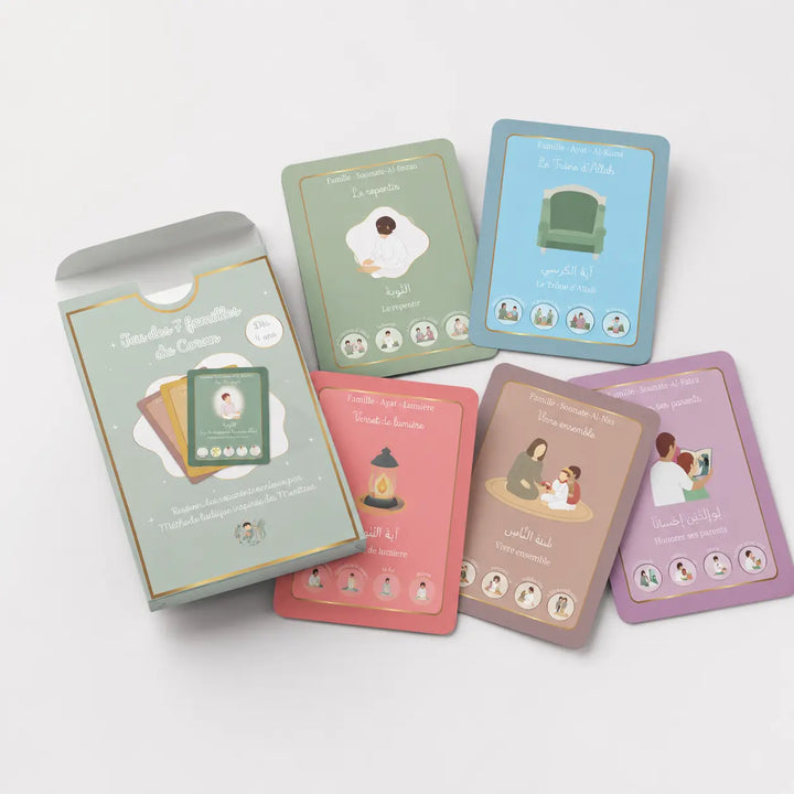 Coffret 5 livres + jeu de carte 7 familles du coran BÉBÉ ALI